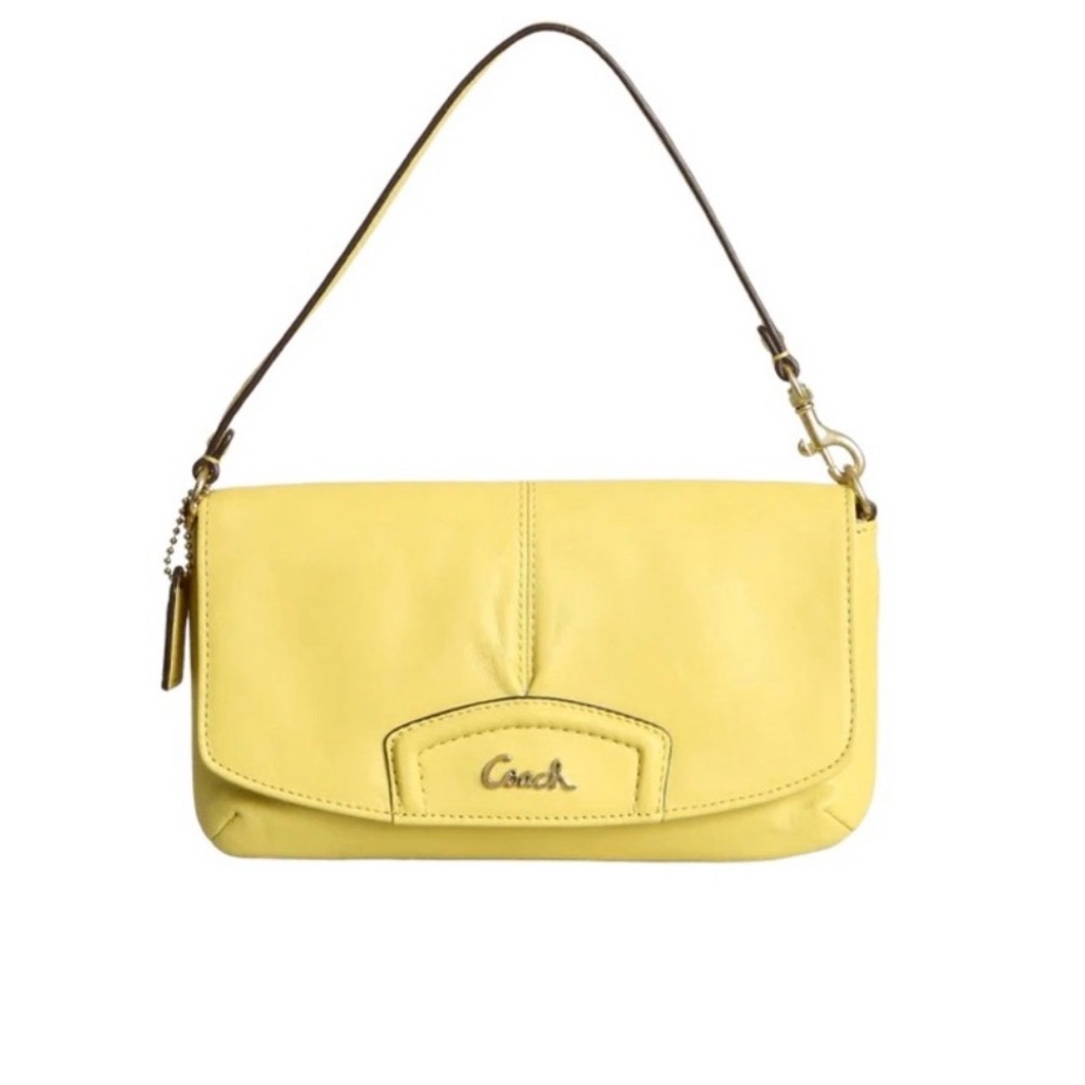 Coach Sunny Yellow Leather Shoulder Bag